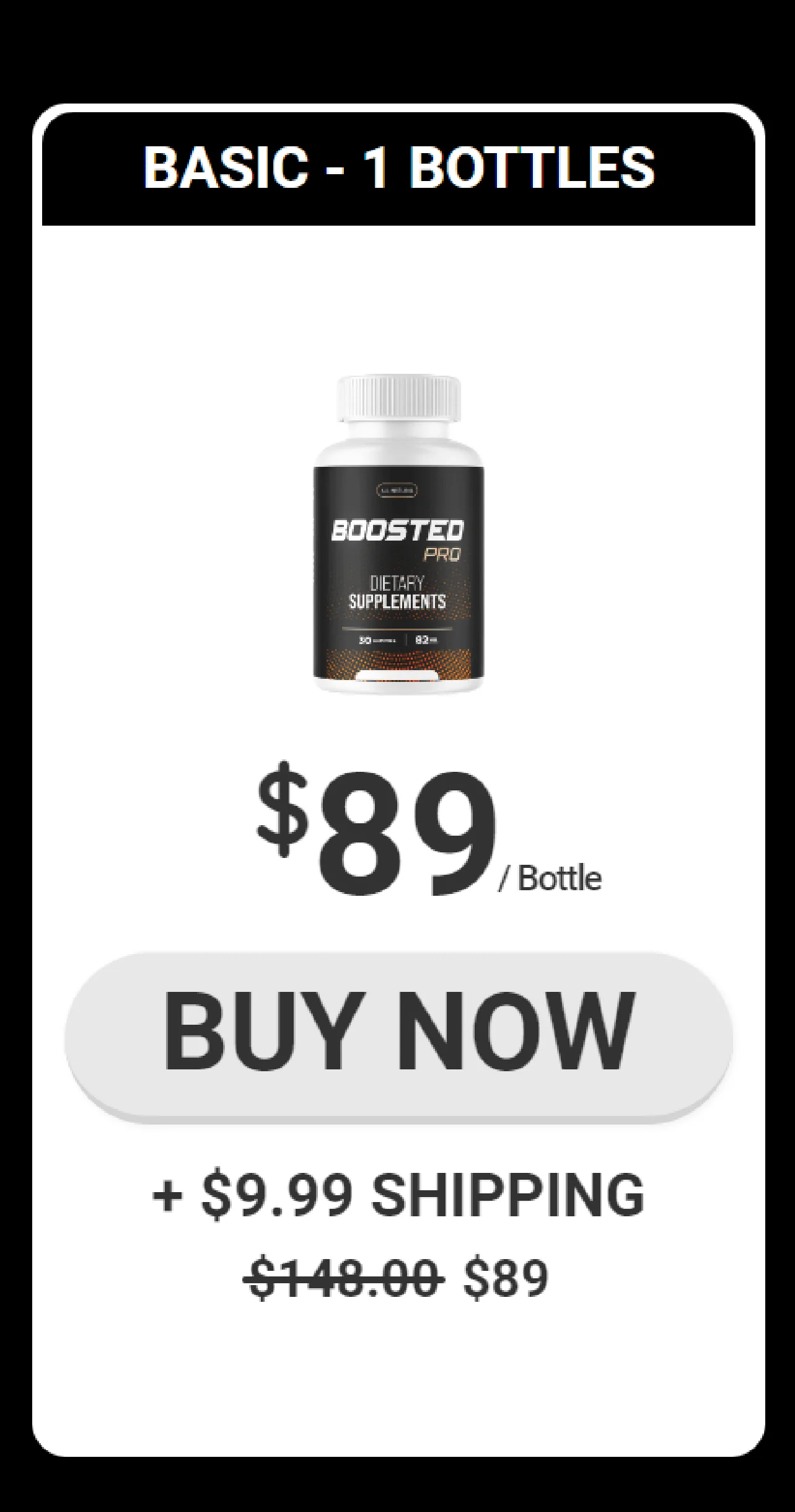 Boosted Pro 1 bottle pricing